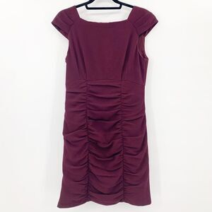 Nanette‎ Lepore Burgundy Ruched Dress. Sz 10